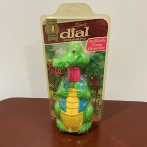 Kids Dial Liquid Soap Dispenser Croc O Dial Alligator Croc Vtg Refillable NOS